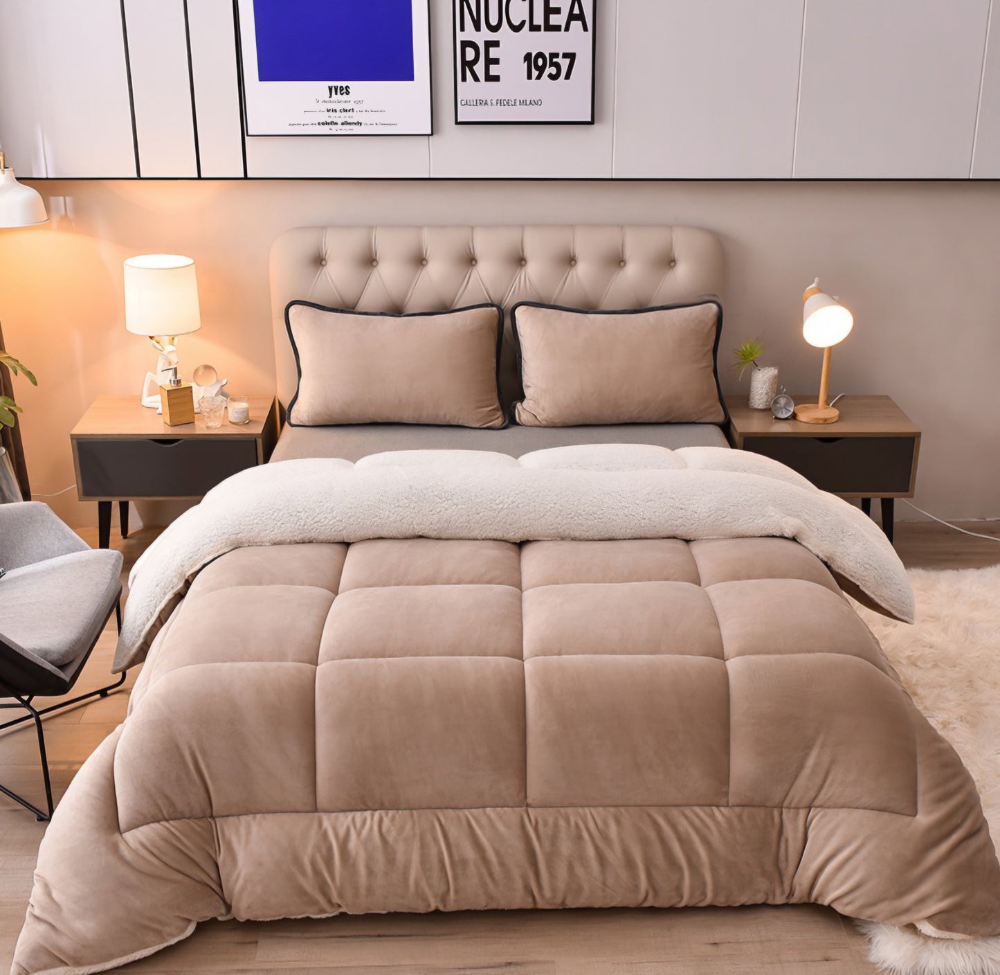Sandy beige Luxe Comforter