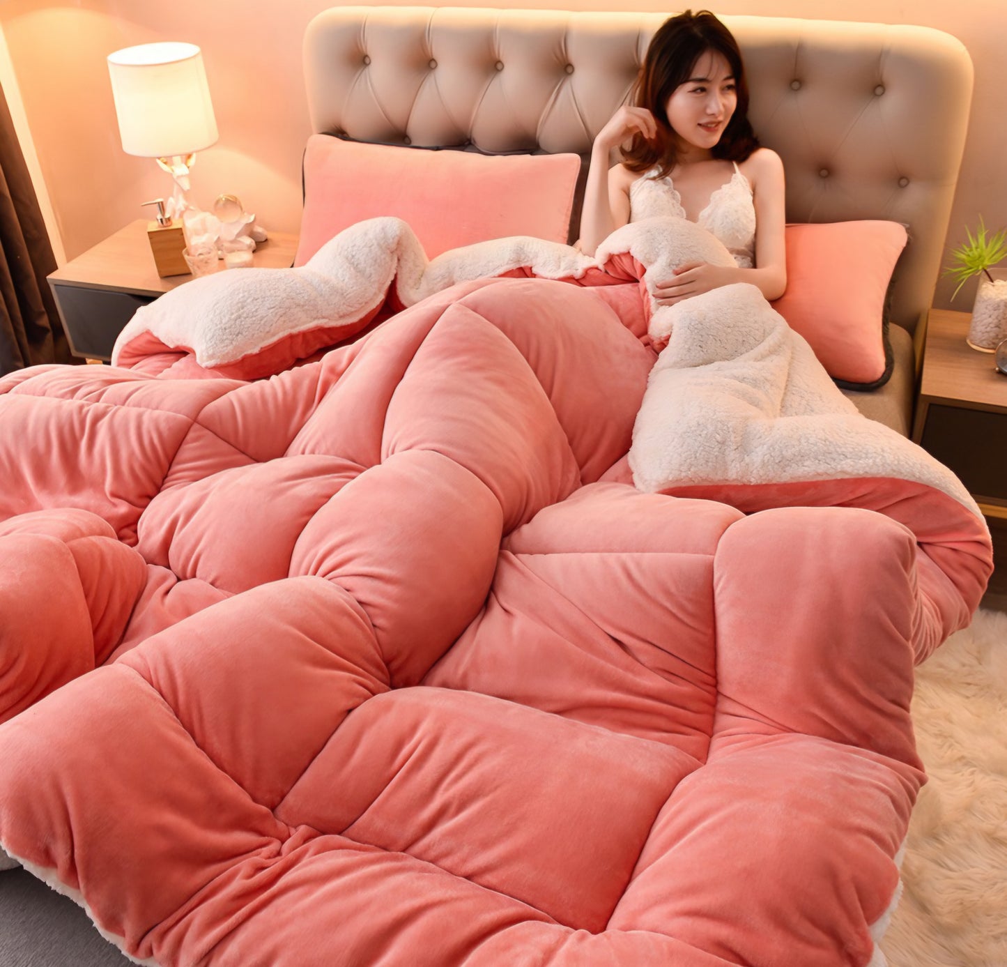 Pink Velvet Luxe Comforter