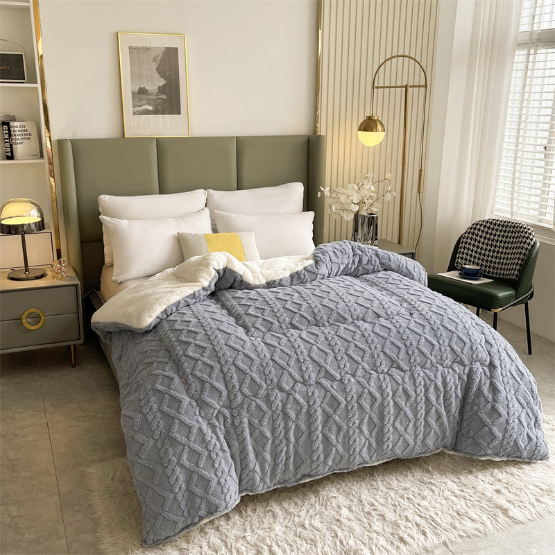 Charcoal Geo Pattern Comforter