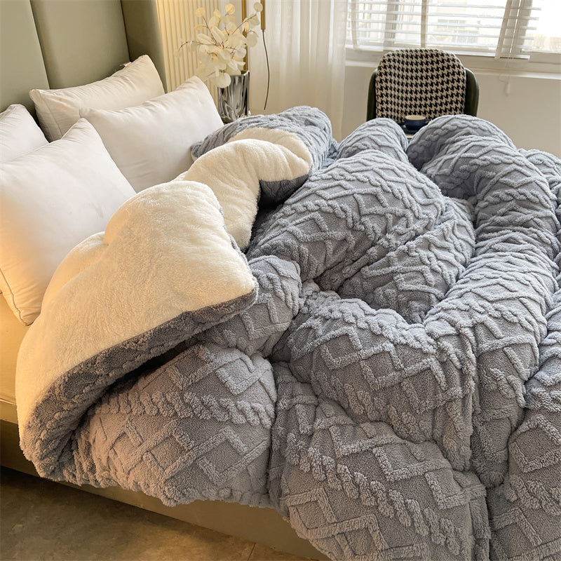 Charcoal Geo Pattern Comforter